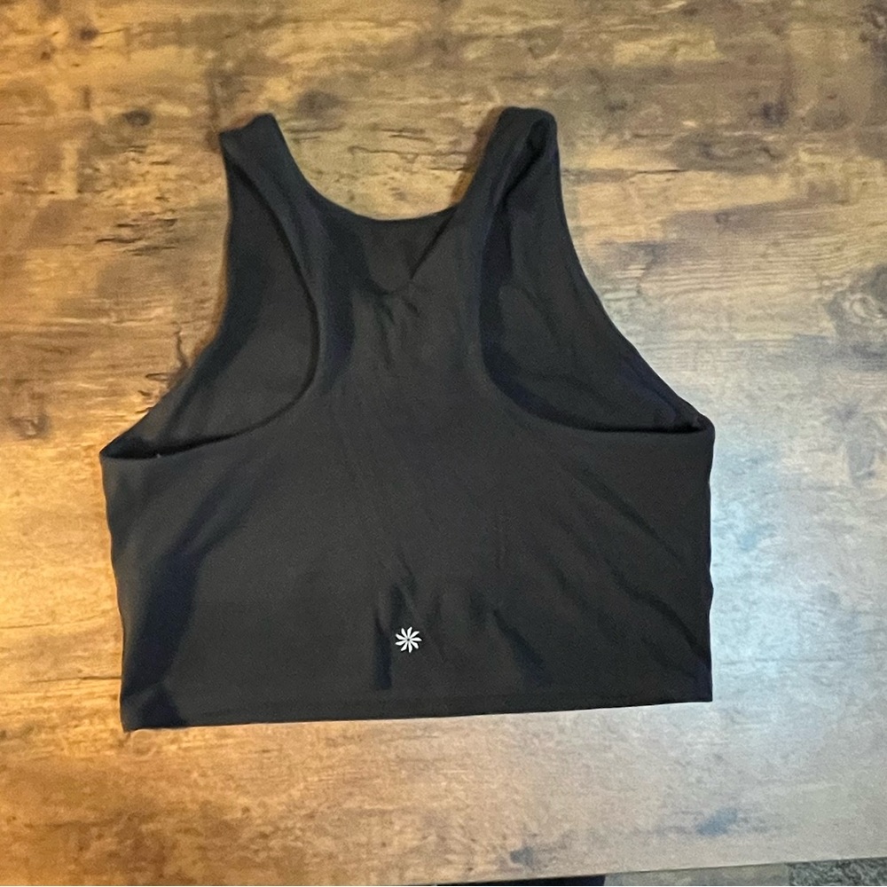 Athleta Black Cropped Sports Bra Sz. M